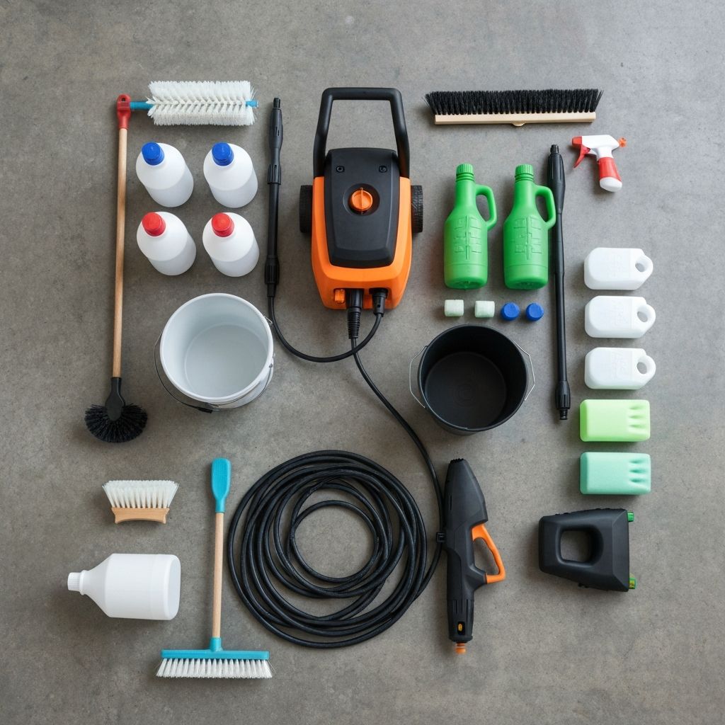 Professional commercial cleaning equipment and eco-friendly supplies
